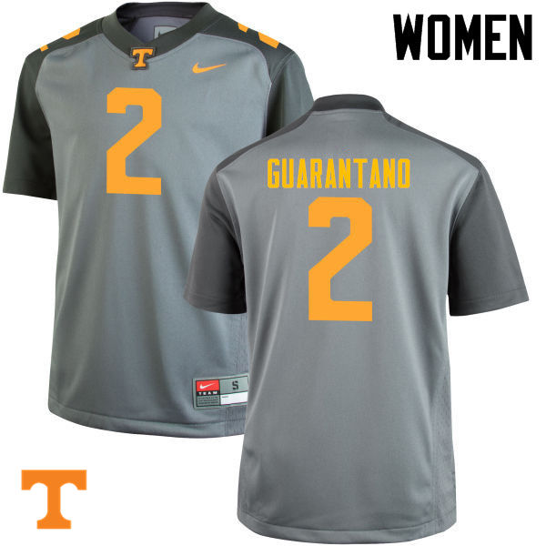 Women #2 Jarrett Guarantano Tennessee Volunteers College Football Jerseys-Gray - Click Image to Close